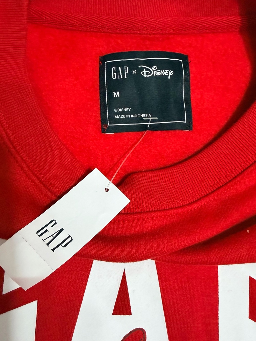 GAP Red Crewneck Sweatshirt with Minnie Mouse Graphic - Picture 3 of 7